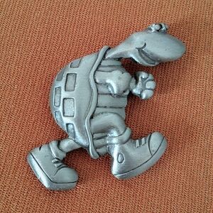 Pewter Tortoise Pin Brooch By JJ